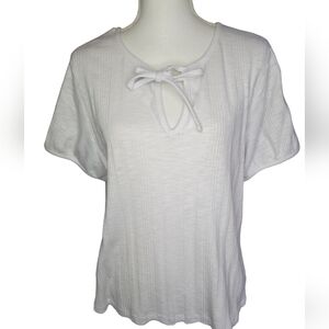 Free Assembly | Ribbed Tee | Color : Oatmeal White | Size: XXL